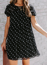 Load image into Gallery viewer, Polka Dot Tiered Swing Mini Dress