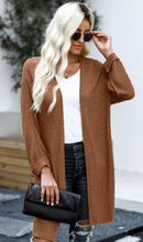 Load image into Gallery viewer, Open Front Cardigan w/Pockets