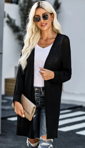 Open Front Cardigan w/Pockets