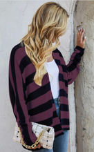 Load image into Gallery viewer, Pre-Order Stripes Sweater Cardigan