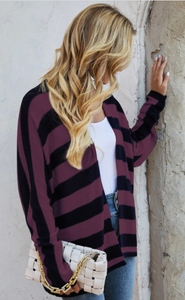 Pre-Order Stripes Sweater Cardigan