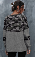 Load image into Gallery viewer, Pre-Order Camo Color Block Sweatshirt