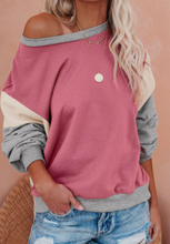 Load image into Gallery viewer, Pre-Order Colorblock Pullover Sweatshirt