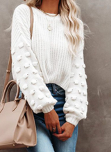 Load image into Gallery viewer, Pre-Order Bubble Sleeve Cropped Knit Sweater