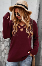 Load image into Gallery viewer, Pre-Order Criss Cross Knit Sweater