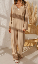 Load image into Gallery viewer, Pre-Order Long Sleeve Buttoned Wide Leg Lounge Wear