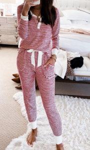 Pre-Order Striped Long Sleeves and Joggers Set