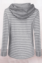 Load image into Gallery viewer, Striped Drawstring Hoodies