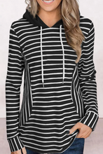 Load image into Gallery viewer, Striped Drawstring Hoodies