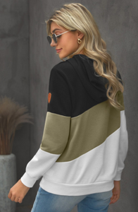 Pre-Order Color Block Cowl Neck Hoodies