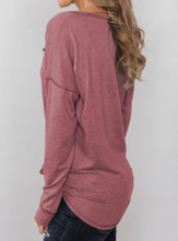 Load image into Gallery viewer, Pre-Order Button Long Sleeve Knit Tops