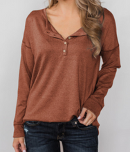 Load image into Gallery viewer, Pre-Order Button Long Sleeve Knit Tops