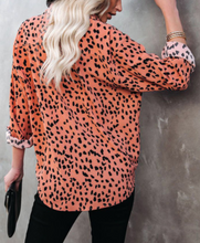 Load image into Gallery viewer, Pre-Order Dot Print Buttoned Loose Shirt