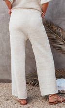 Load image into Gallery viewer, Pre-Order Beige Cotton Blend Relaxed Top and High Rise Pants Lounge Set