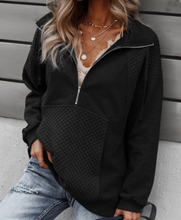 Load image into Gallery viewer, Pre-Order Quilted Patch Half Zipper Sweatshirts