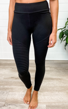 Load image into Gallery viewer, Pre-Order Black Spliced Yoga Sports Leggings