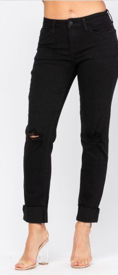 Judy Blue Black Mid Rise Slim Fit Jeans