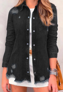 Pre-Order Distressed Denim Shirt/Jacket