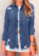 Load image into Gallery viewer, Pre-Order Distressed Denim Shirt/Jacket