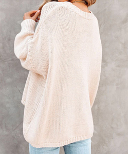 Pre-Order Oversize Knitted Drop-shoulder Sleeve Sweater