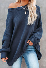 Load image into Gallery viewer, Pre-Order Oversize Knitted Drop-shoulder Sleeve Sweater