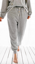 Load image into Gallery viewer, Pre-Order Gray Snap Buttons Lacy Hoodie and Sweatpants Lounge Set