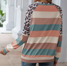 Load image into Gallery viewer, Pre-Order Leopard Color Block Top