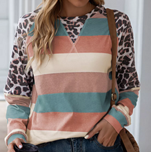 Load image into Gallery viewer, Pre-Order Leopard Color Block Top