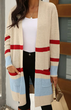 Load image into Gallery viewer, Pre-Order Color Block Pocket Cardigan