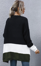 Load image into Gallery viewer, Pre-Order Front Open Pockets Color Block Cardigan