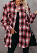 Load image into Gallery viewer, Buttons Pocketed Plaid Shacket