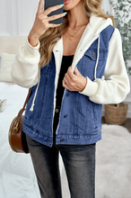 Load image into Gallery viewer, Pre-Order Sherpa Denim Splicing Buttoned Jacket