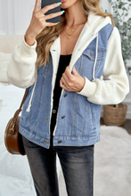 Load image into Gallery viewer, Pre-Order Sherpa Denim Splicing Buttoned Jacket