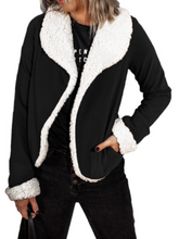 Load image into Gallery viewer, Pre-Order Lapel Collar Fleece Open Front Coat