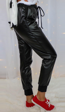 Load image into Gallery viewer, Pre-Order Rock and Roll Faux Leather Joggers