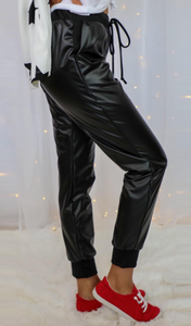 Pre-Order Rock and Roll Faux Leather Joggers