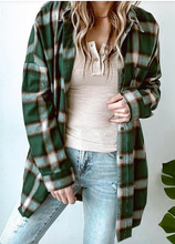 Load image into Gallery viewer, Pre-Order Drop Shoulder Plaid Casual Shirt