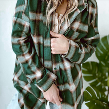 Load image into Gallery viewer, Pre-Order Drop Shoulder Plaid Casual Shirt