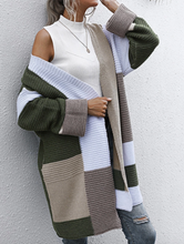 Load image into Gallery viewer, Pre-Order Gray &amp; Green Color Block Cardigan