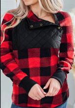 Load image into Gallery viewer, Pre-Order Buffalo Plaid Side Snap Fleece