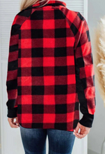 Load image into Gallery viewer, Pre-Order Buffalo Plaid Side Snap Fleece