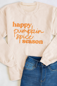 Pre-Order Beige Pumpkin Spice  Sweatshirt