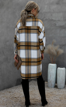 Load image into Gallery viewer, Pre-Order Turn Down Collar Pocket Buttoned Plaid Print Coat