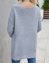 Load image into Gallery viewer, V Neck Solid Tunic Sweaters