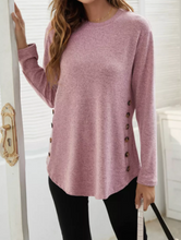 Load image into Gallery viewer, Pre-Order Button Decor Long Sleeve Top