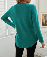 Load image into Gallery viewer, Pre-Order Button Decor Long Sleeve Top