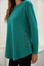 Load image into Gallery viewer, Pre-Order Button Decor Long Sleeve Top