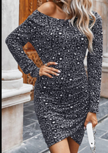 Load image into Gallery viewer, Pre-Order Leopard Print Ruched Arched Hem Mini Dress