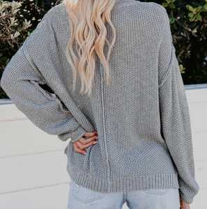 Pre-Order Buttoned Side Split Knit Sweater