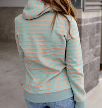 Load image into Gallery viewer, Pre-Order Striped Turtleneck Hoodie with Pocket